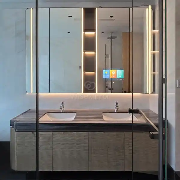 Custom 32 Inch HD Smart Mirror Cabinet for Luxury Bathrooms